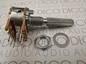 Bourns 100k Ohm 2 Gang Audio Taper Panel Mount Potentiometer Carbon Pot PDB182 - Picture 1 of 5