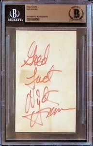 Nick Adams Autograph (d.1968) Signed 3x5 Index Card THE REBEL TV Series BAS - Picture 1 of 2