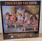 Fishing On The Dock Jigsaw Puzzle, 500 Pieces New Cats Fishing Puzzle Funny