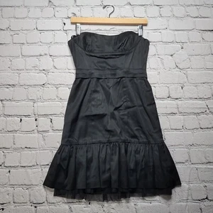 BCBG MaxAzria Black Strapless Mermaid Ruffle Hem Dress Size 2 - Picture 1 of 16