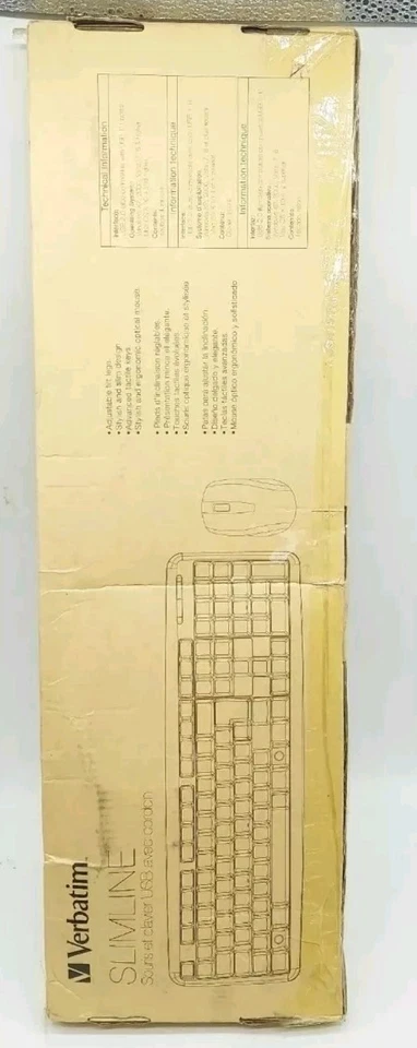 Verbatim 99202 Slimline Corded USB Keyboard And Mouse box damage - Image 1 of 4