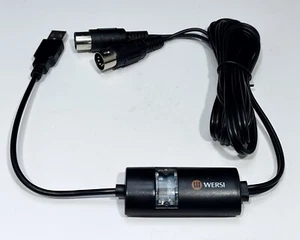 WERSI USB IN OUT MIDI Interface Cable PC/Mac to Midi Keyboard Adapter UM-18 - Picture 1 of 4