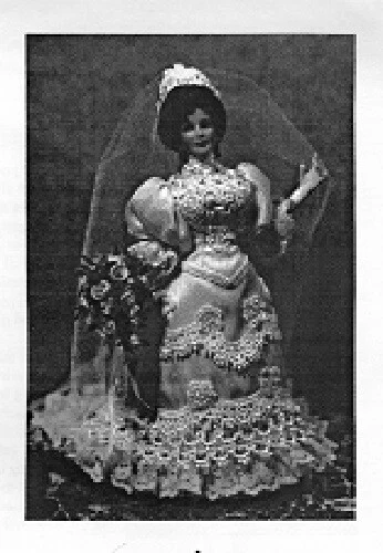 1:12 scale Dollhouse Doll Pattern Victorian or Gibson style Bride PS525  - Image 1 of 1