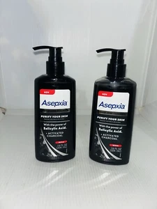 Limpiador facial para acné Asepxia con ácido salílico y carbón activado 7,6 OZ (2) - Imagen 1 de 9