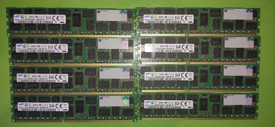 Samsung DDR3 128GB(8x16Gb) PC3-14900R M393B2G70DB0-CMAQ2M Server Memory RAM - Photo 1/1