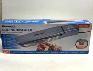 SEALED NEW PowerXL Duo NutriSealer Vacuum Sealer - Gray - Picture 1 of 8
