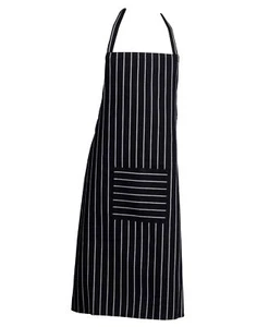 Navy Butchers Apron Professional Chefs Pocket Restaurant Cook Polyester Bib - Picture 1 of 3