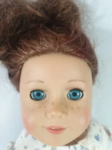 American Girl Doll 18" Freckles Teeth Blue Eyes Brown Hair W/ Matching Pjs Set - Picture 1 of 8