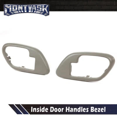 Inside Interior Door Handle Trim Bezels Gray Fit For 1995-1999 Chevy GMC Truck - Image 1 of 4