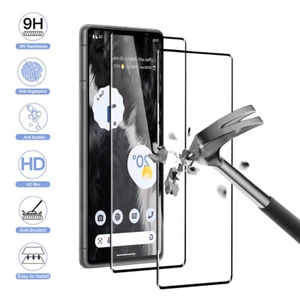 For Google Pixel 7 Pro/Pixel 7 9H Full Tempered Glass Screen Protector 1/2 Pack - Picture 1 of 10
