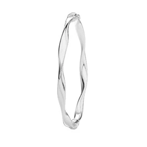 Brazalete Mobius torcido de plata de ley 925. Pulsera de plata con bisagra retorcida para mujer - Imagen 1 de 10