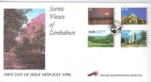 ZIMBABWE, 1996 VISTAS PANORÁMICAS DE ZIMBABWE, SG 928-931, EN ILUSTRADO FDC - Imagen 1 de 1