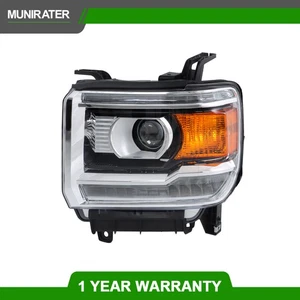 Clear Headlight Assembly Fit For GMC Sierra 2500HD 2016-2019 HID w/ LED DRL LH - Foto 1 di 12