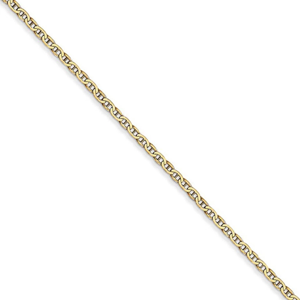 14k 1.5mm Lightweight Flat Anchor Link Pendant Chain Pen50