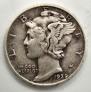 1929 D Mercury Dime VF/XF You Grade It! EF 90% Silver Type Coin Free ship! - Picture 1 of 4