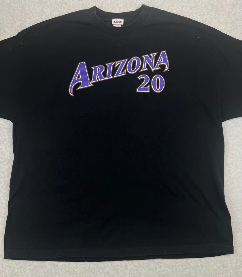 Camiseta de béisbol vintage Luis Gonzalez 20 Arizona Diamondbacks negra CSA 3XL MLB Foto 1 de 4