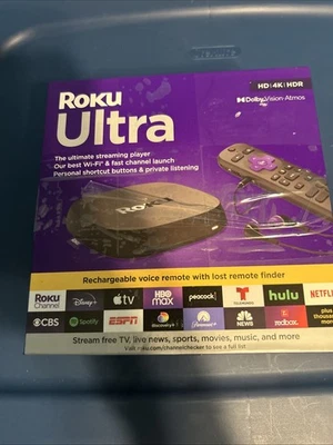Roku Ultra 4K UHD Streaming Media Player with Voice Remote Pro Open Box - Image 1 of 3