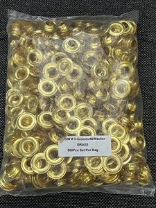 Brass Grommets and washer GW#3 - package of 500 - Picture 1 of 3