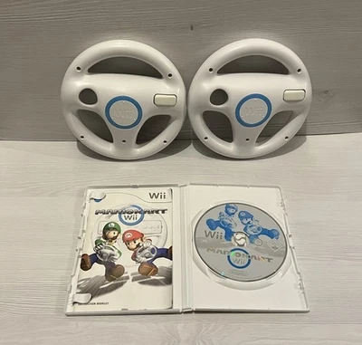 Nintendo Wii | Mario Kart Game Complete & Two Official Wheels - Image 1 of 4