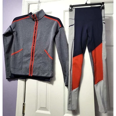 Chándal para mujer C9 Champion gris jaspeado, azul marino y rojo cremallera completa (XS) Foto 1 de 4