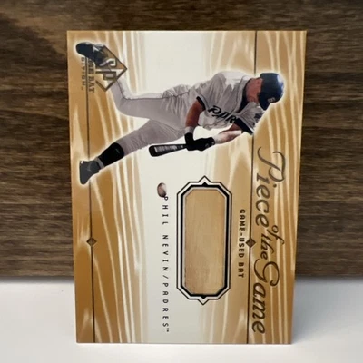 2001 SP GAME BAT EDITION PIECE OF THE GAME #PN PHIL NEVIN  - Image 1 of 2