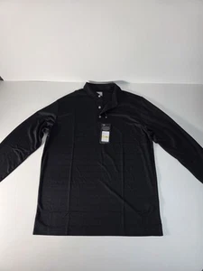 NWT Callaway Opti Dri Long Sleeve Polo Black Size Medium - Picture 1 of 9