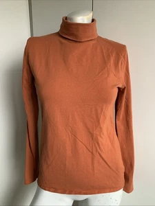 Duluth Trading women’s medium burnt orange Turtleneck long sleeve shirt  - Picture 1 of 4