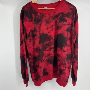 Friends Tie Dye Sweatshirt rot schwarz Rundhals Langarm Sweatshirt Gr. L - Bild 1 von 7