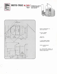 Fork Lift Truck Data Sheet - Otis Moto-Truc - W/RPP - c1971 Brochure (LT670) - Picture 1 of 1