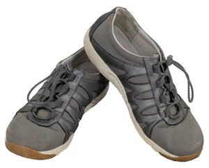 dansko Gray Sneakers Size 39 US 8.5 Fabric Upper Bungee Laces - Picture 1 of 10