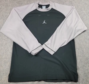 Nike Jumpman Chemise Homme Large Noir Gris Chemise Échauffante Manches Longues Active - Photo 1/13
