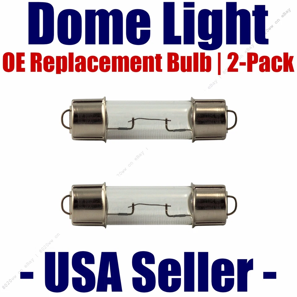 Paquete de 2 bombillas domo de repuesto OE - se adapta a vehículos Cadillac enumerados - 212-2 Foto 1 de 1