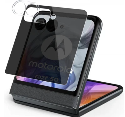  For Motorola Razr 60 Ultra 2025 Privacy Front Screen Protector Camera Lens Case - Image 1 of 4