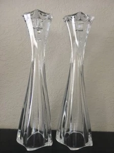 "Candelabros de cristal de 12"" remolino Art Deco" - Imagen 1 de 12