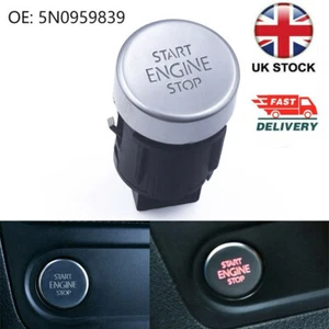 UK Engine Start Stop Button Switch 5N0959839 For VW Tiguan 08-2018 Sharan 11-21 - Picture 1 of 12