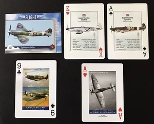 Spitfire British Fighter Bomber WWII Collector Playing Cards - Foto 1 di 1