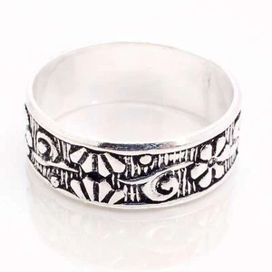 Argento 925 Placcato Fatto A Mano Gioielli Per Lei Anello Misura 10 R-14231 - Foto 1 di 3