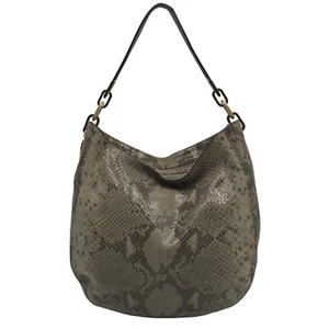 Michael Kors Fulton Angora Python Embossed Medium Chain Hobo Bag - Picture 1 of 11
