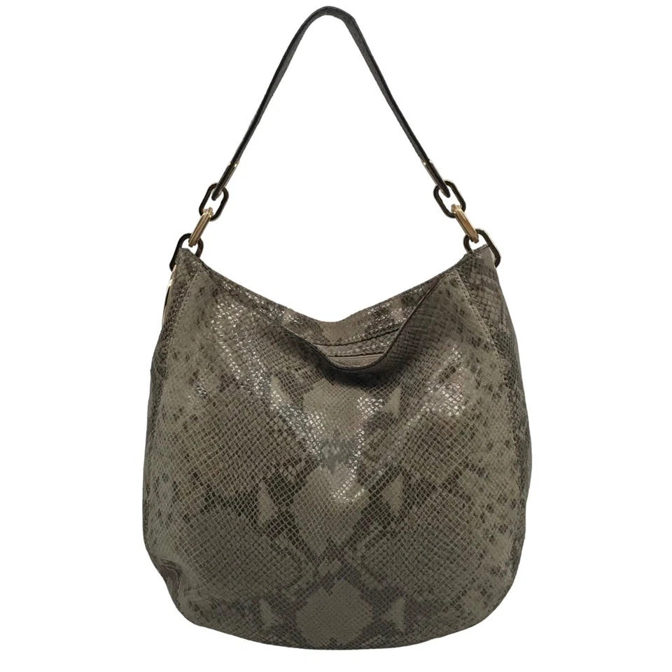 Michael Kors Fulton Angora Python Embossed Medium Chain Hobo Bag - Image 1 of 4