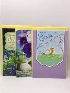 12 New Assorted Hallmark Heartline Happy Easter Cards Anyone Bunny Flowers Card - Picture 1 of 9