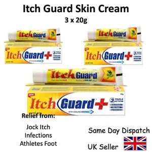 Crema para la piel protectora contra la picazón 3x 20 g - Alivio de la tiña inguinal, infecciones y pie de atleta - Imagen 1 de 3
