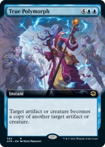 [1x] True Polymorph - Foil - Extended Art Near Mint, English AFR Extras MTG Magi - Picture 1 of 1