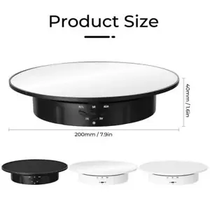 Espejo con soporte de pantalla giratoria eléctrico de 3 velocidades para tocadiscos orificio de joyería - Imagen 1 de 28