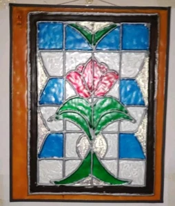 Hand Painted Stain Glass Art - Picture 1 of 6