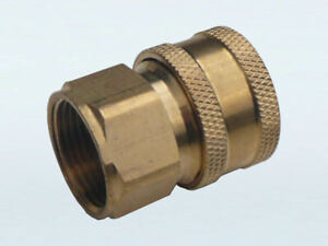 Brass 22mm Female Thread to 3/8" Female Quick Connector (V)