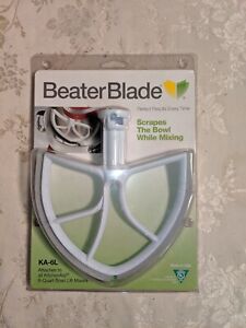 KitchenAid KA-6L beater blade with rubber scraper in sealed package  Unused part