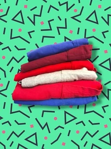 ๐ Vintage Blank T-Shirts Lot (6) Fruit of the Loom, Jerzees ๐บ๐ธ Made in USA! - Picture 1 of 7