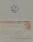 Ecuador: 1891: Tarjeta carto to Wertheim via Panama-New York, K2