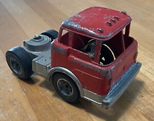 Vintage 1950s HUBLEY Toy Semi Truck Tractor Trailer Cab RED 1490 Lancaster PA