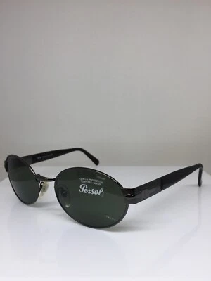 Nuevas gafas de sol vintage Persol 2058 PE 2058-S C. Gunmetal G15 templos 55 mm Italia Foto 1 de 4